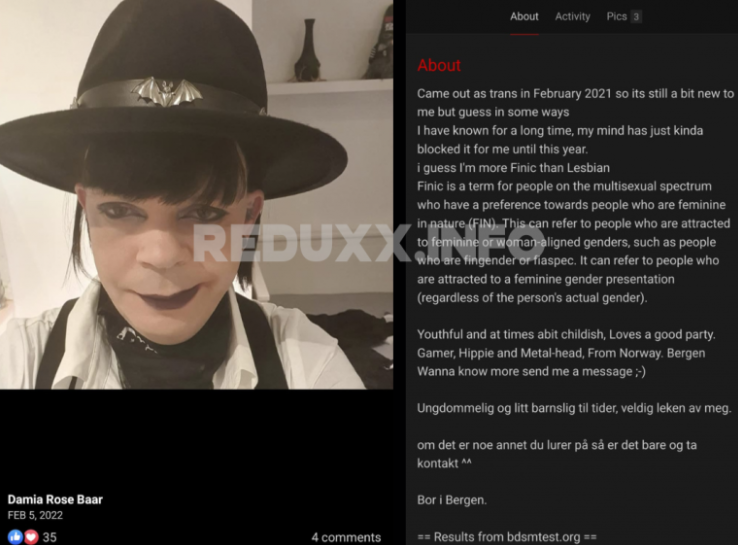 Damien Damia Rose Baar Transgender Paedophile Damien “Damia Rose” Baar